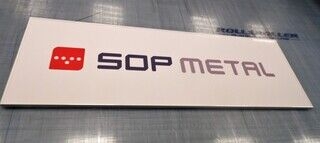 Logoga reklaamsilt - Sop Metal
